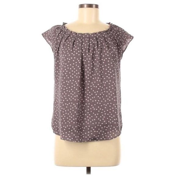 LC Lauren Conrad Tops - LC Lauren Conrad Cap Sleeve Polka Dot Blouse Small